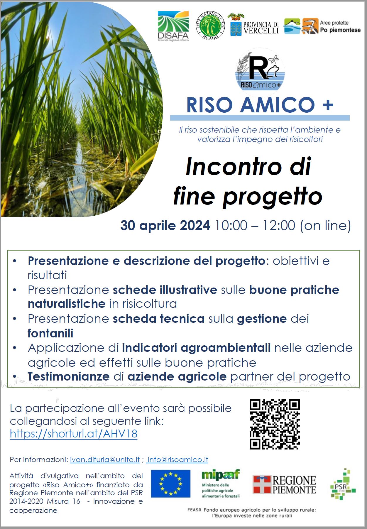 Incontro finale del progetto Riso amico +