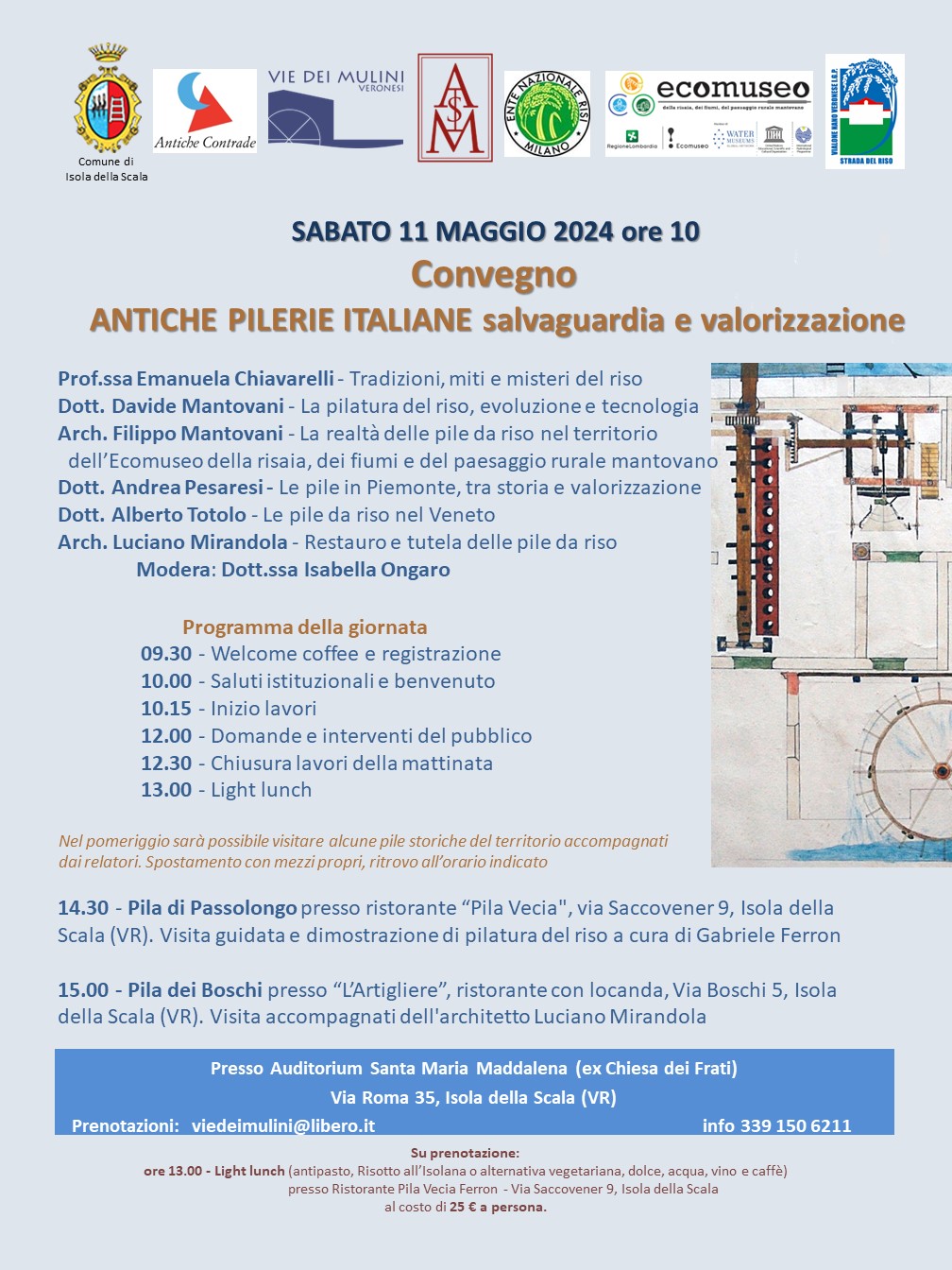 Convegno 'Antiche pilerie italiane - salvaguardia e valorizzazione'